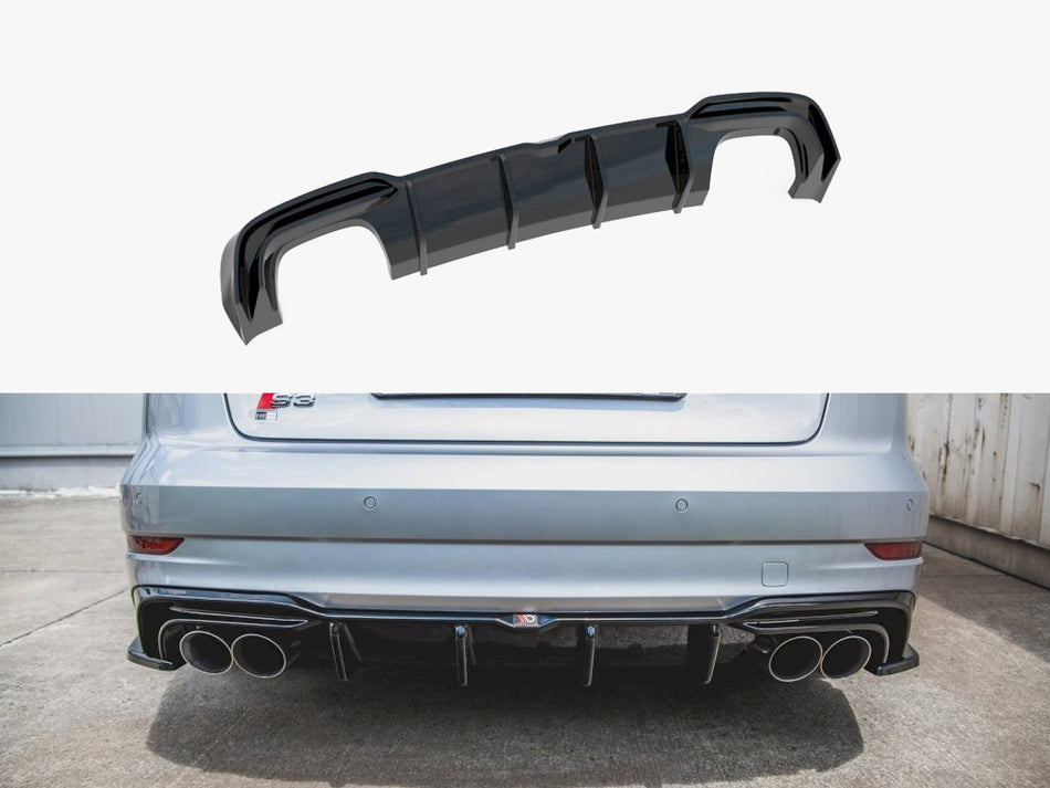 Maxton Rear Valance Audi S3 Sedan 8V Facelift (2016-2020)