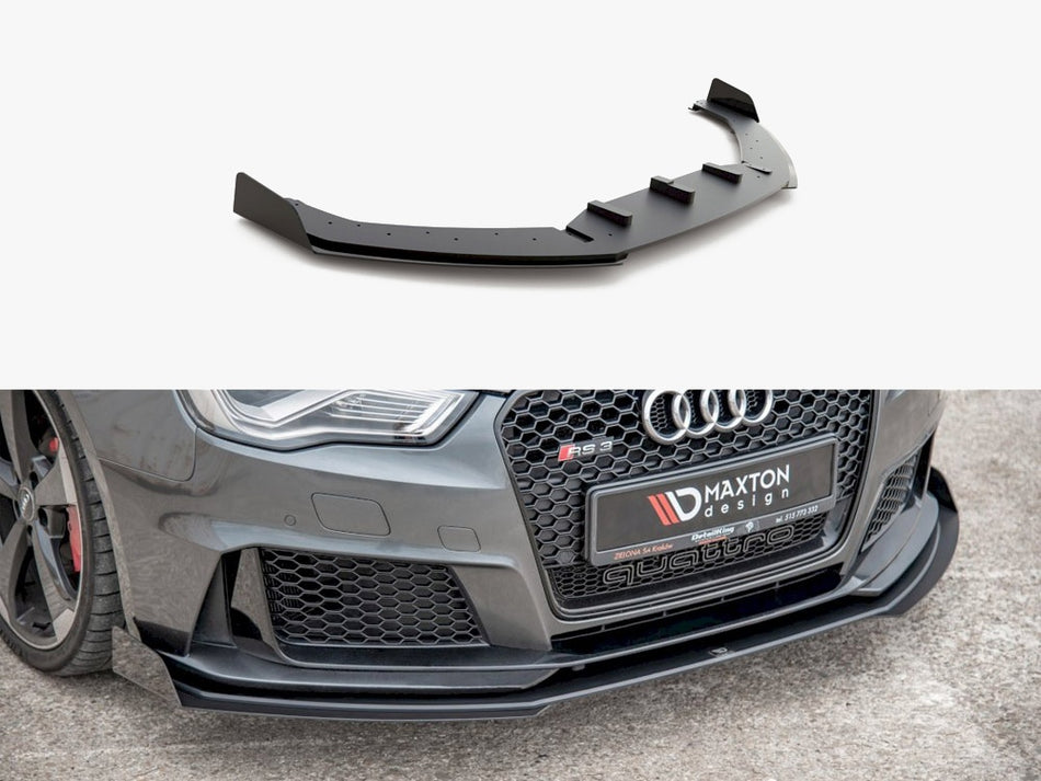 Maxton Street PRO Front Splitter + Flaps Audi RS3 8V Sportback