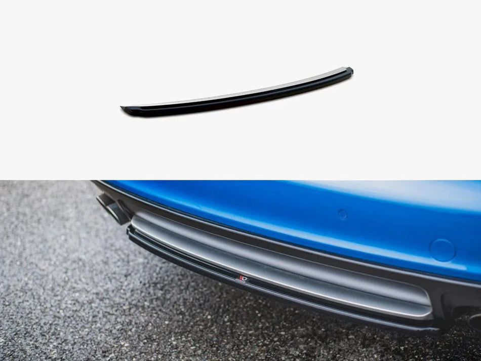 Maxton Central Rear Splitter Audi S4/ A4 S-line B8 Sedan (2008-2011) - Carbon Look