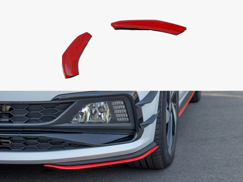 Maxton Front Splitter V.5 VW Polo Mk6 GTI - Carbon Look