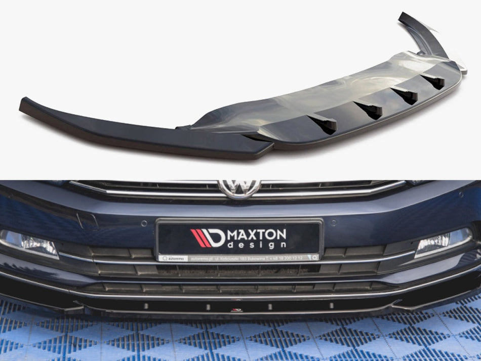 Maxton Front Splitter V.1 VW Passat B8 - Carbon Look