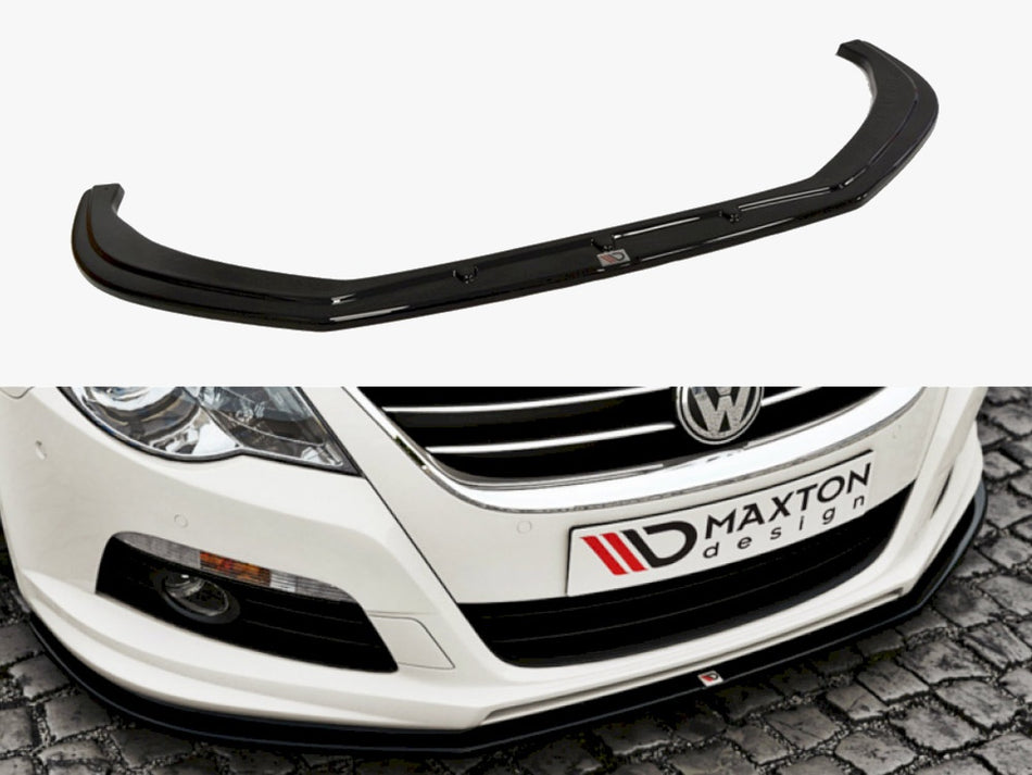 Maxton Front Splitter VW Passat CC R36 Rline (Preface) - Carbon Look