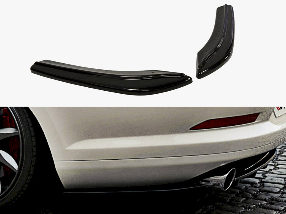 Maxton Rear Side Splitters VW Passat CC R36 Rline (Preface) - Carbon Look