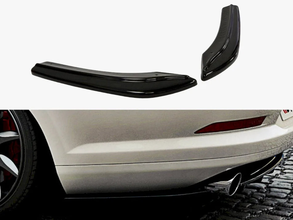 Maxton Rear Side Splitters VW Passat CC R36 Rline (Preface) - Carbon Look