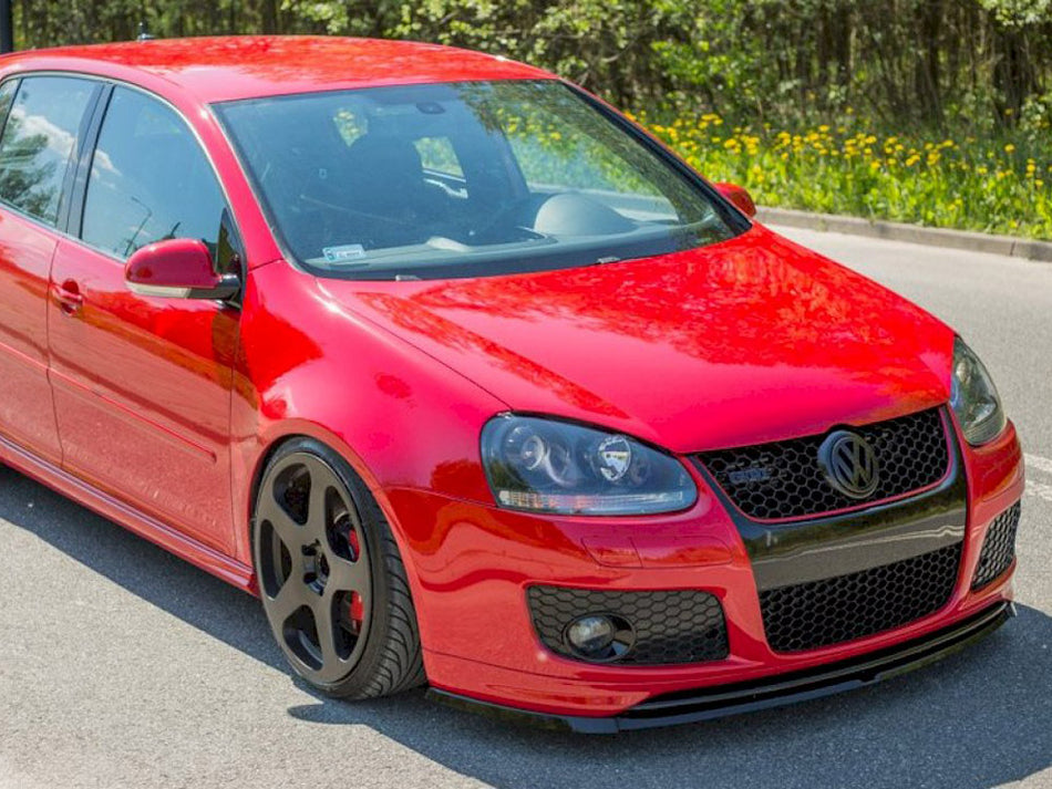 Maxton Front Splitter VW Golf V GTI (For GTI 30TH Front Bumper Spoiler) - Carbon Look