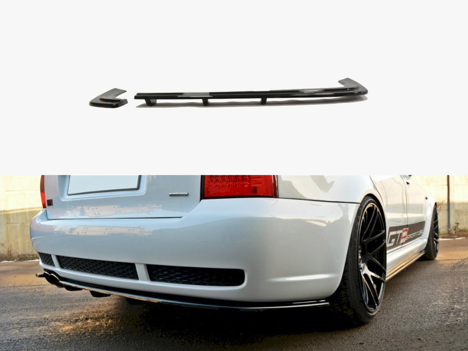 Maxton Rear Splitter (Vertical Bar) Audi RS4 B5 - Carbon Look