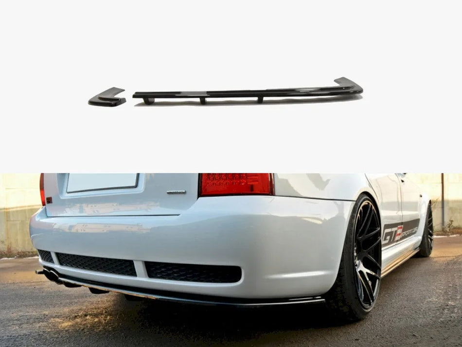 Maxton Rear Splitter (Vertical Bar) Audi RS4 B5 - Carbon Look