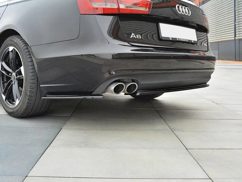 Maxton Rear Side Splitters Audi A6 C7 - Textured
