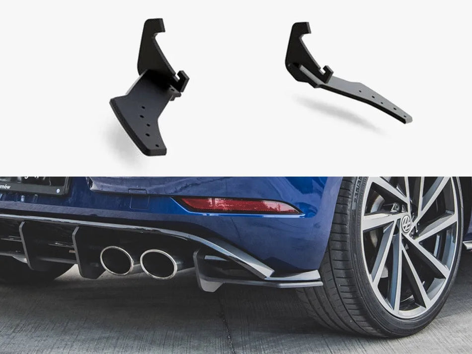 Maxton Street PRO Rear Side Splitters Volkswagen Golf R Mk7 Facelift