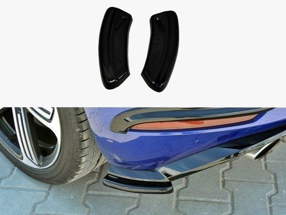Maxton Rear Side Splitters VW Golf 7 R / R-Line Facelift - Carbon Look