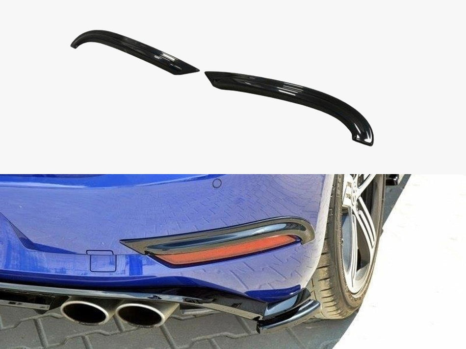 Maxton Rear Frames For Lights VW Golf 7 R / R-Line Facelift - Carbon Look