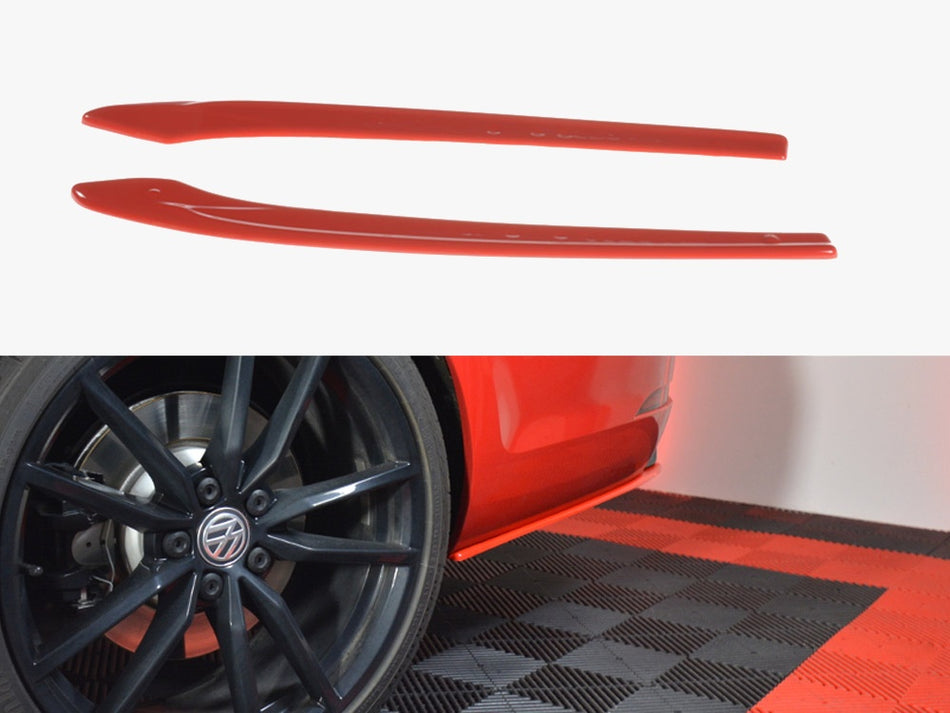 Maxton Rear Side Splitters V.2 VW Golf 7 R Variant Facelift - Textured
