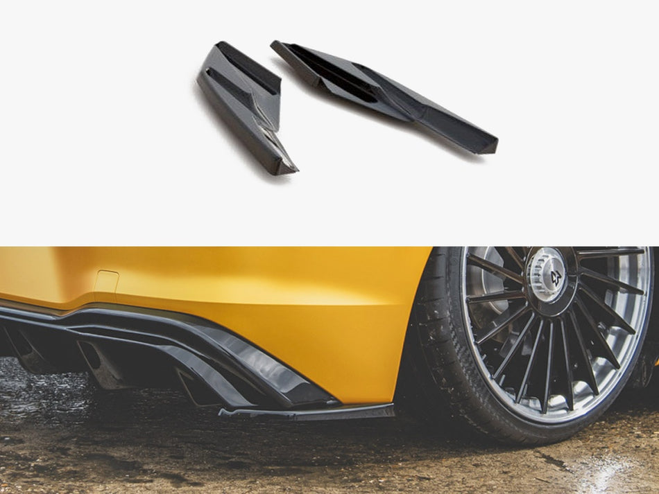 Maxton Rear Side Splitters VW Golf MK8 (2020-) - Carbon Look