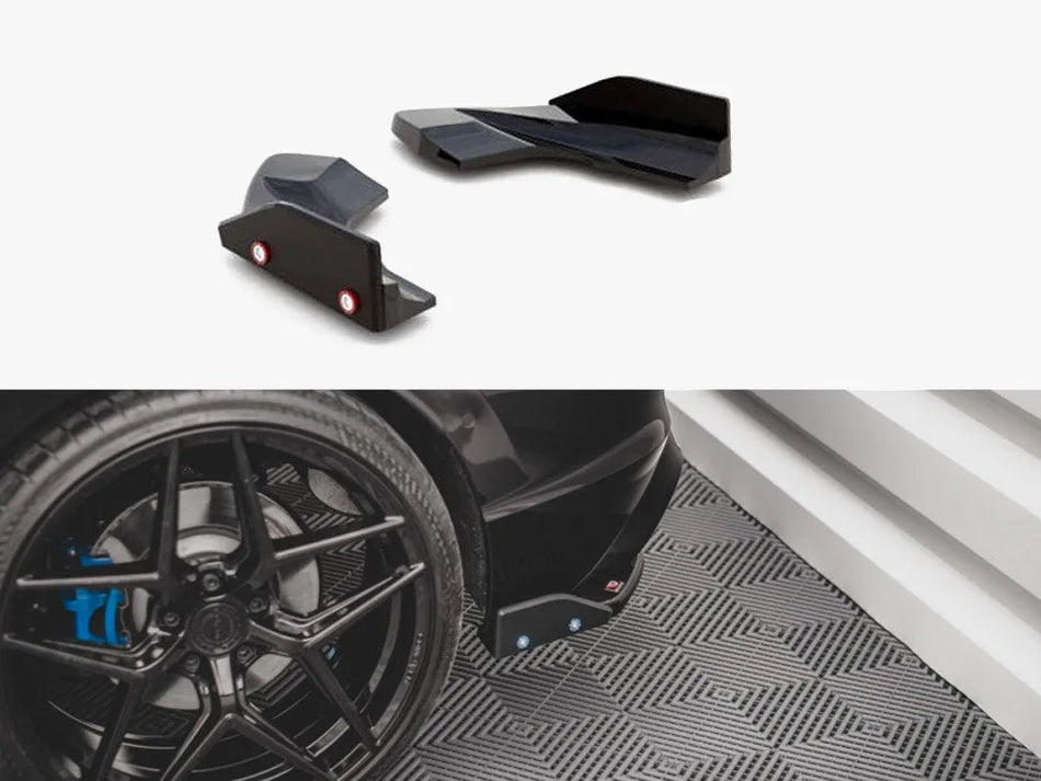 Maxton Rear Side Splitters V.2 + Flaps VW Golf R Mk8