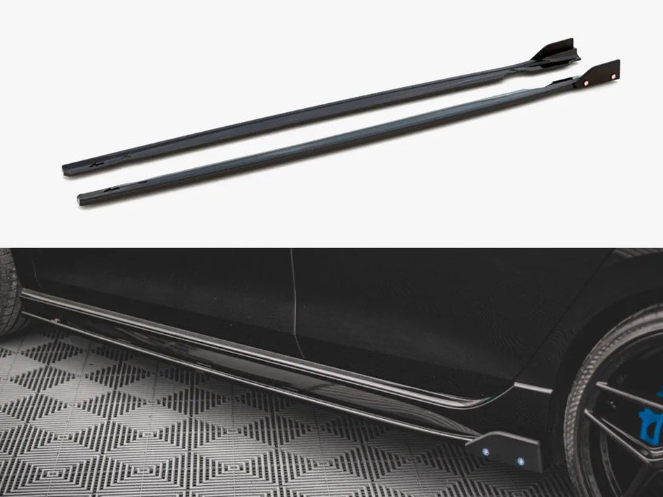 Maxton Side Skirts Diffusers V.2 + Flaps VW Golf R Mk8
