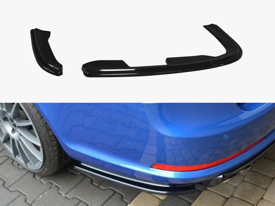 Maxton Rear Side Splitters Skoda Octavia Mk2 VRS Estate Facelift - Textured