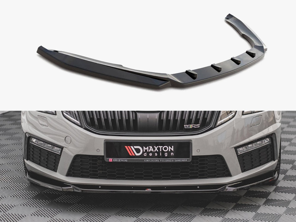 Maxton Front Splitter V.3 Skoda Octavia RS Mk3 Facelift (2016-2019)