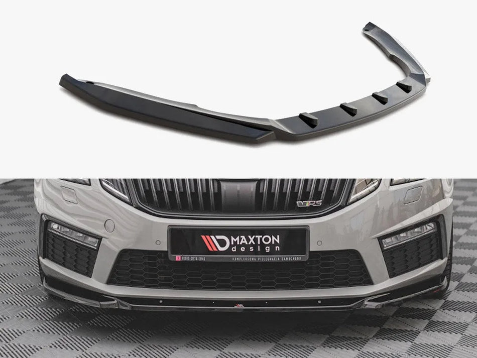 Maxton Front Splitter V.3 Skoda Octavia RS Mk3 Facelift (2016-2019)