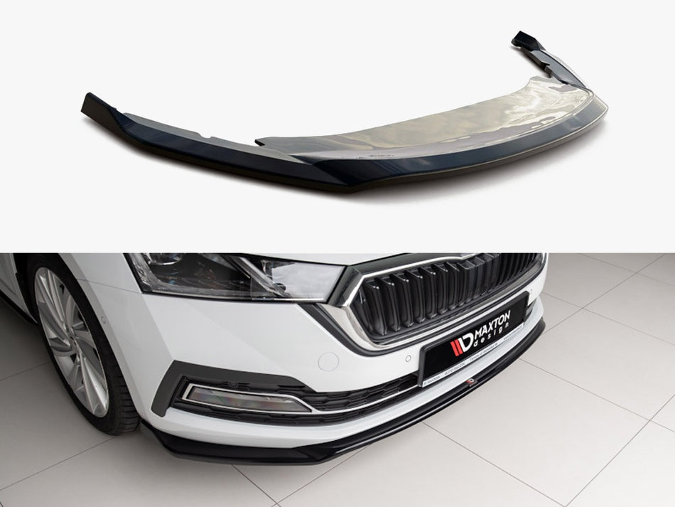 Maxton Front Splitter V2 Skoda Octavia MK4 (2019-) - Textured