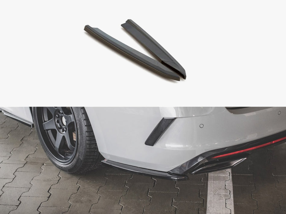 Maxton Rear Side Splitters V1 Skoda Octavia RS MK4 (2020-) - Carbon Look
