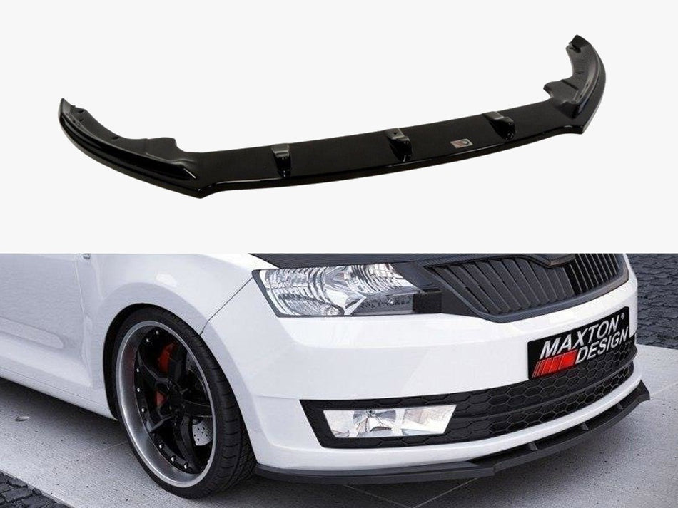 Maxton Front Splitter Skoda Rapid - Carbon Look