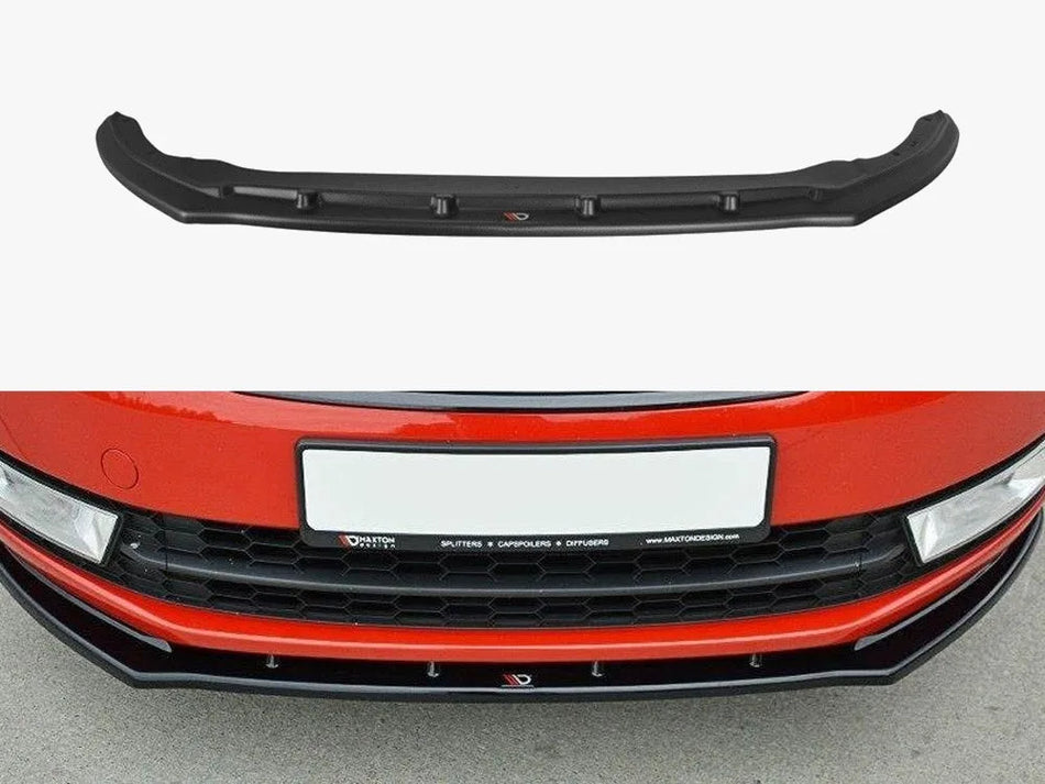 Maxton Front Splitter V2 Skoda Rapid - Carbon Look