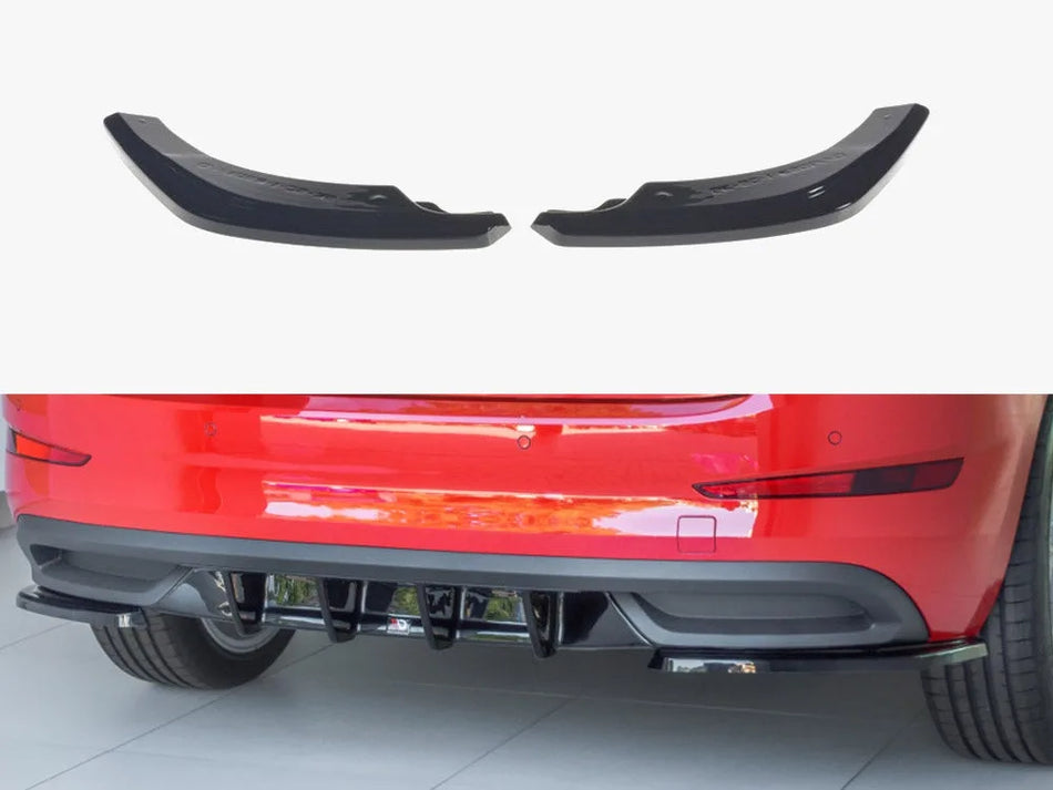 Maxton Rear Side Splitters Skoda Scala (2019-UP) - Carbon Look