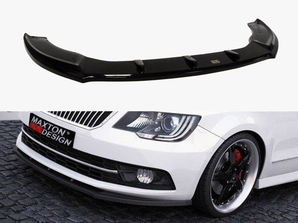 Maxton Front Splitter Skoda Superb II Facelift Model - Carbon Look