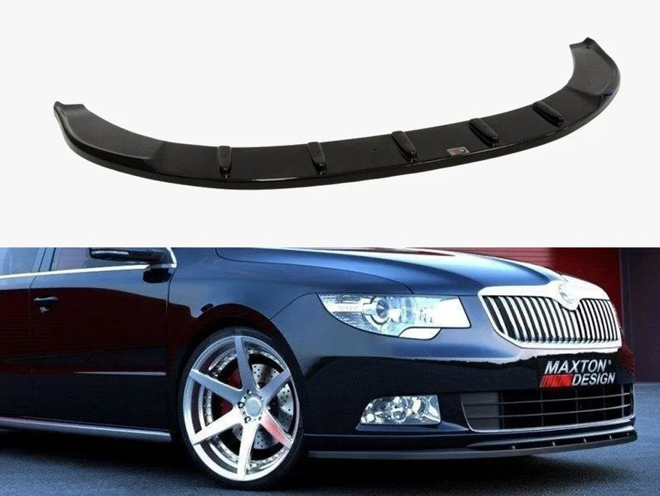 Maxton Front Splitter Skoda Superb II (For Sport Front Bumper Spoiler)