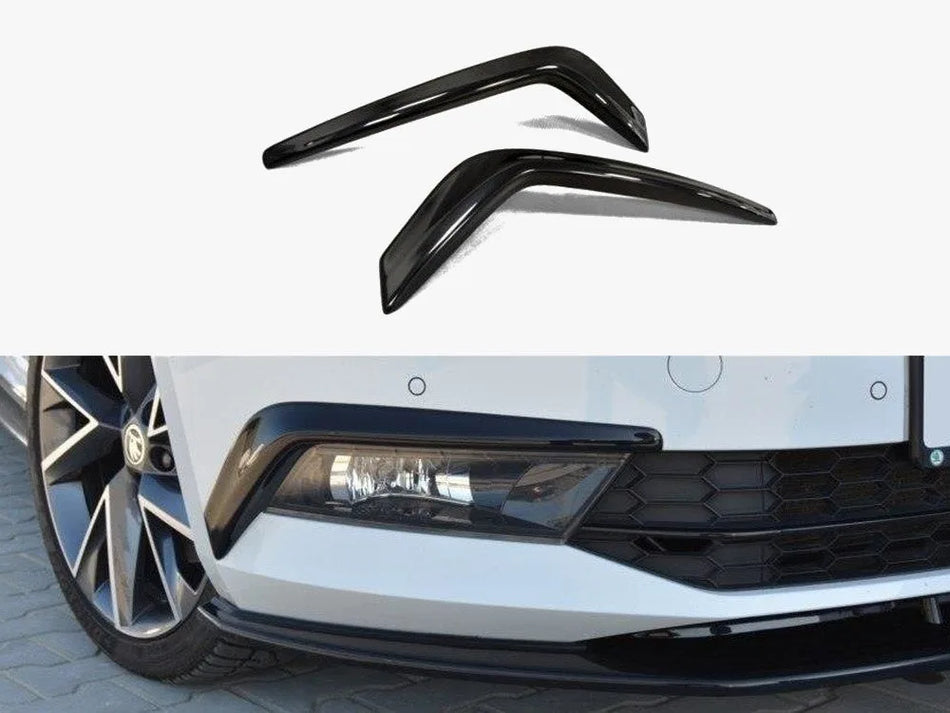 Maxton Frames For Lights Skoda Superb III - Carbon Look