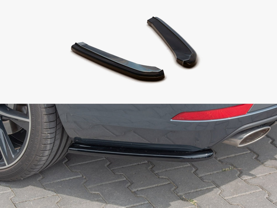 Maxton Rear Side Splitters V1 Seat Leon MK 3.5 Cupra ST (2017-) - Carbon Look
