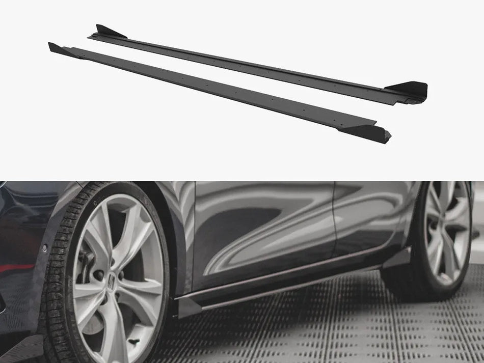 Maxton Street PRO Side Skirts Diffusers + Flaps Seat Leon FR Mk4