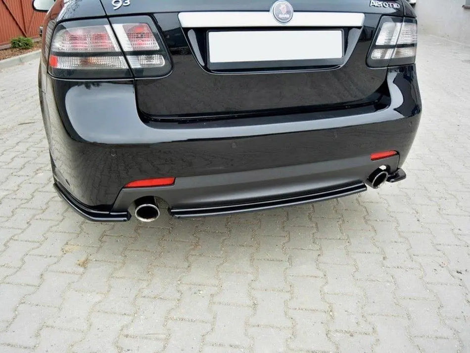 Maxton Central Rear Splitter SAAB 9-3 AERO MK2 Facelift (2007-2011)