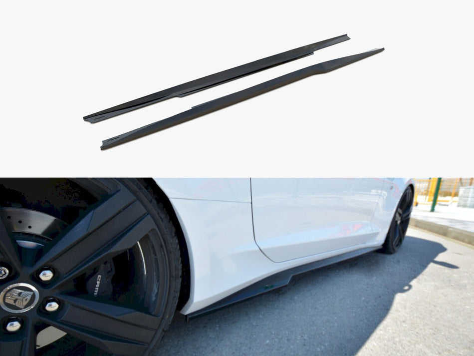 Maxton Side Skirts Splitters Chevrolet Camaro 6TH-GEN. Phase-i 2SS Coupe (2016-2018) - Carbon Look