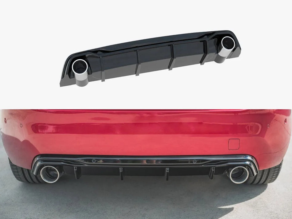 Maxton Rear Valance + Exhaust Ends Imitation Peugeot 308 GT Mk2 Facelift