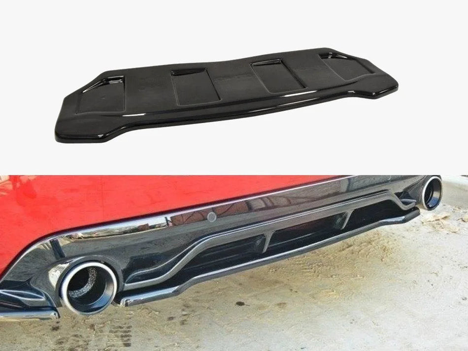 Maxton Central Rear Splitter Peugeot 308 II GTI (Without Vertical Bars)