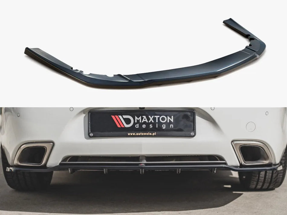 Maxton Rear Splitter (Vertical Bars) Opel / Vauxhall Insignia Mk1 OPC - Carbon Look
