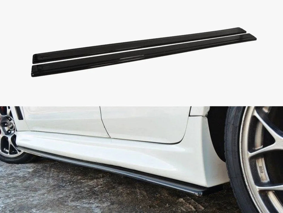 Maxton Side Skirts Diffusers Mitsubishi Lancer EVO X US Version (2007-2015) - Carbon Look