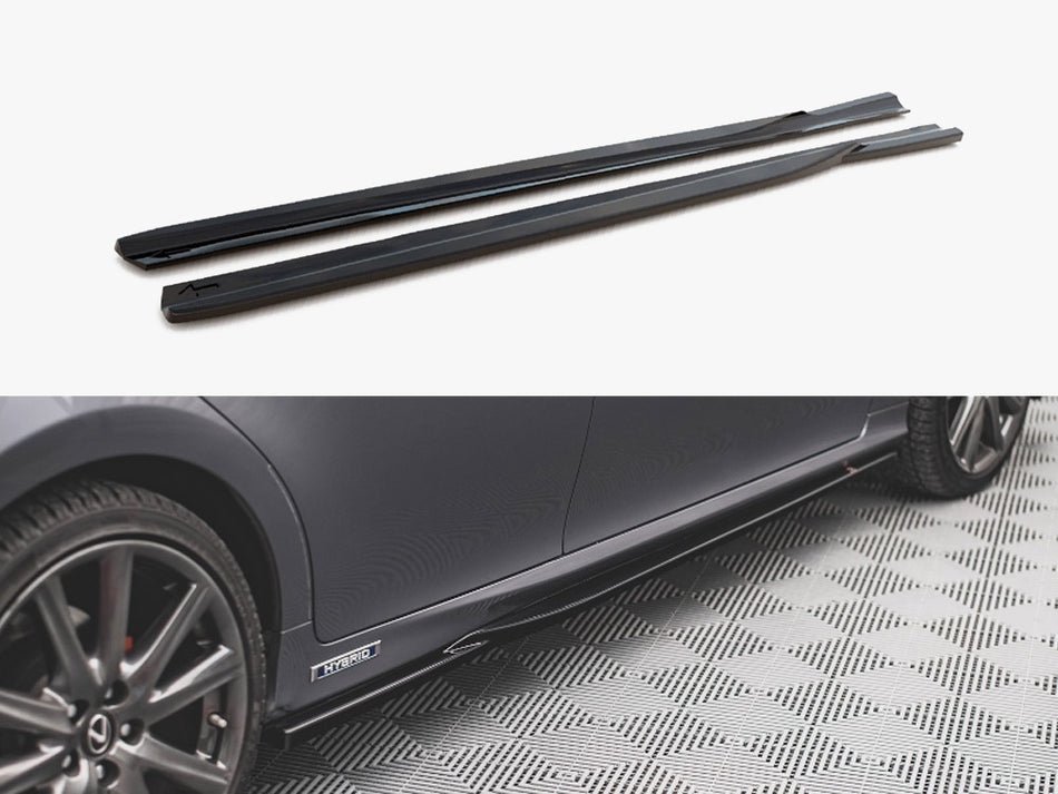 Maxton Side Skirts Diffusers Lexus GS F Sport MK4(L10) (2012-2015) - Carbon Look