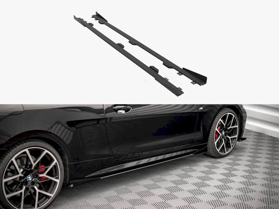 Maxton Street PRO Side Skirts Diffusers + Flaps BMW 4 M-Pack / M440i G22 / G23 / G22 Facelift / G23 Facelift