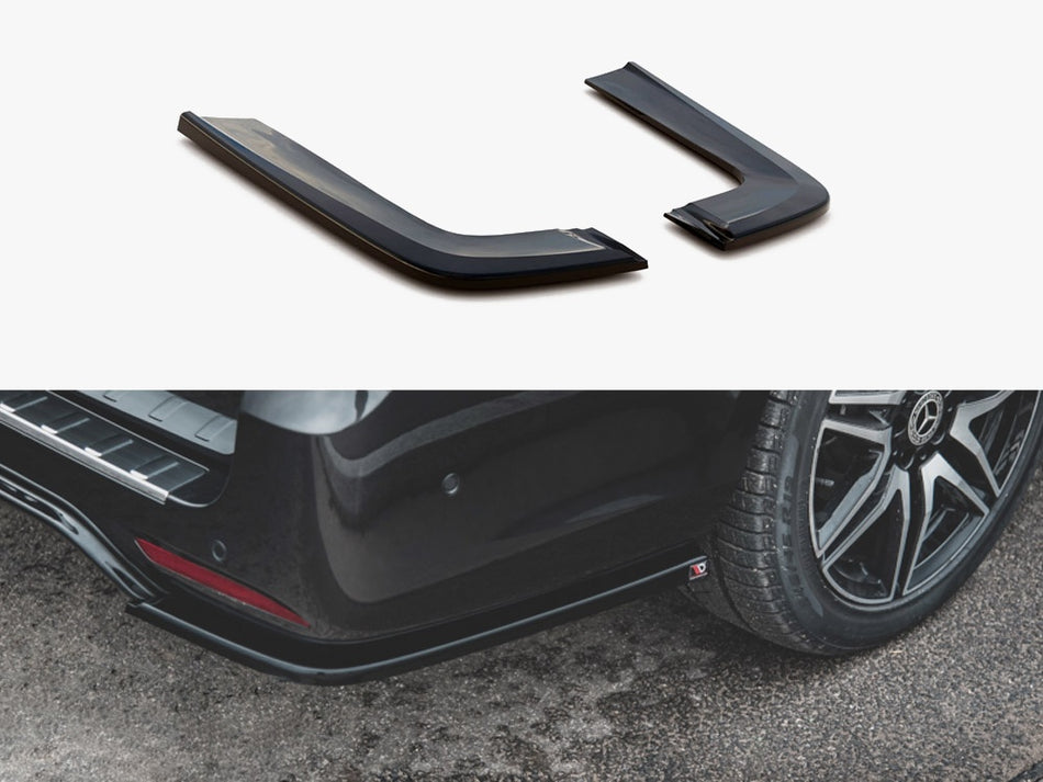 Maxton Rear Side Splitters V.2 Mercedes-Benz V-Class AMG-Line W447 Facelift - Textured