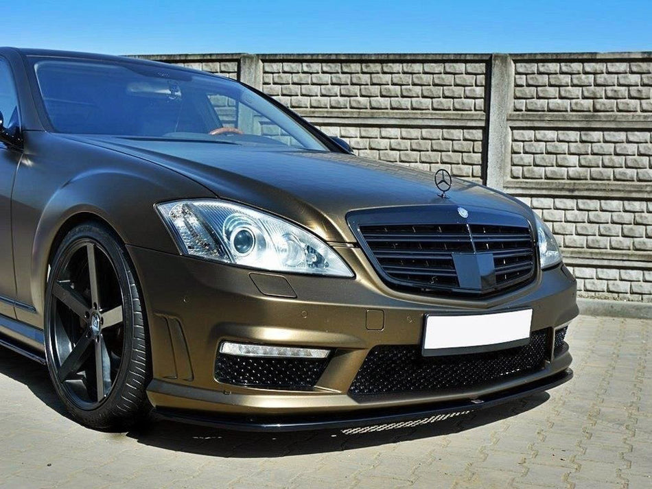 Maxton Front Splitter Mercedes S-class W221 AMG - Carbon Look
