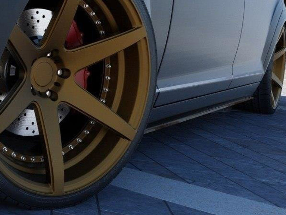 Maxton Side Skirts Diffusers Mercedes S-class W221 Long - Carbon Look