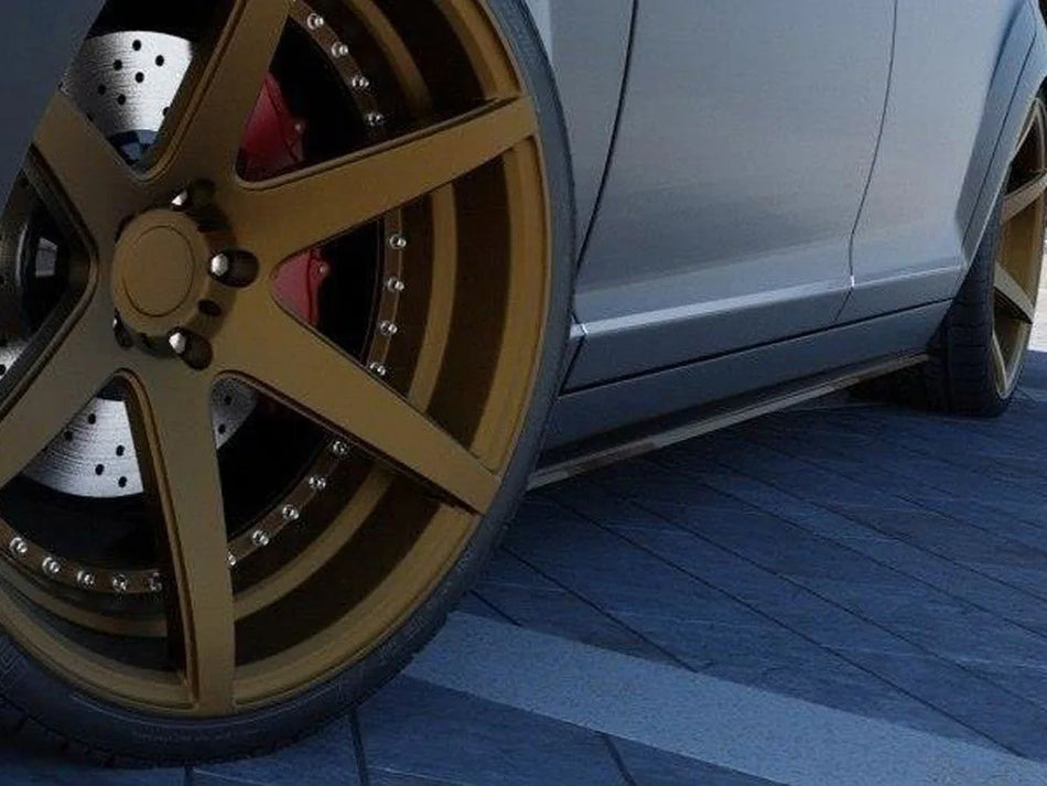 Maxton Side Skirts Diffusers Mercedes S-class W221 Long - Carbon Look