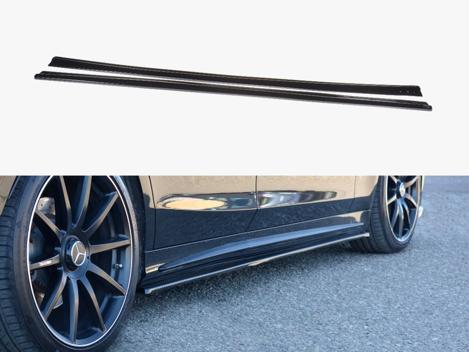 Maxton Side Skirts Diffusers V.1 Mercedes-Benz S-Class AMG-Line W222 - Textured