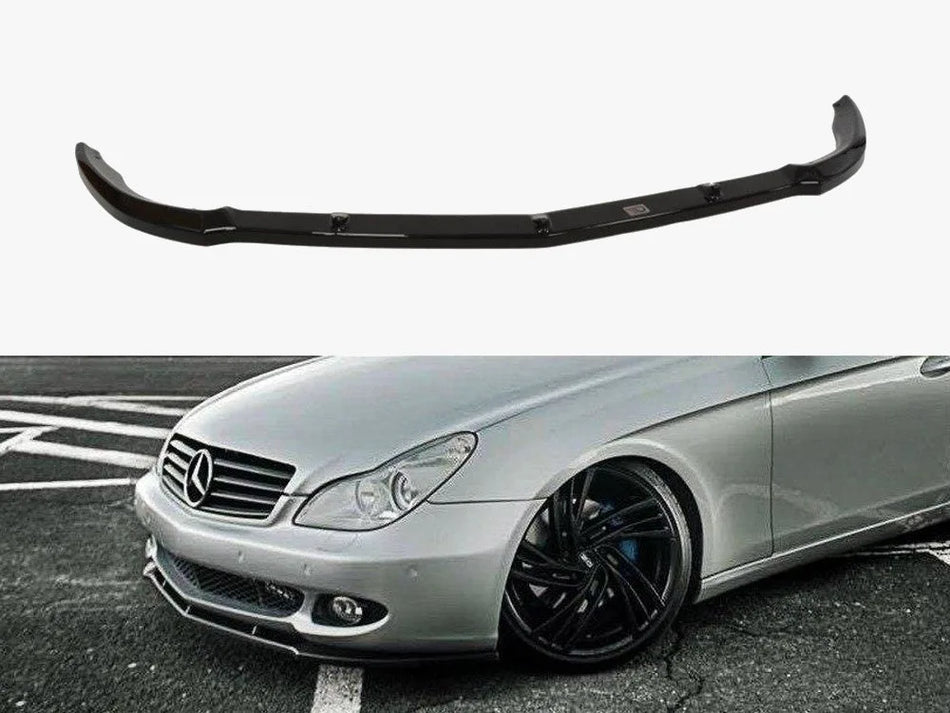 Maxton Front Splitter Mercedes CLS C219 Standard Bumper (2004-2008)