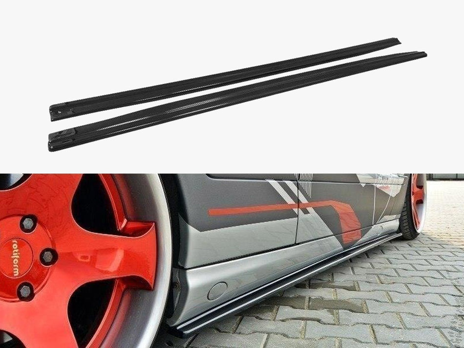 Maxton Side Skirts Diffusers Mercedes CL-Class C215 - Carbon Look
