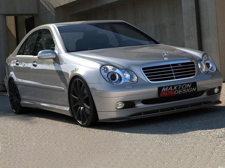 Maxton Mercedes C-class W203 Front Splitter (For Standard Version) 2000-2004 - Carbon Look