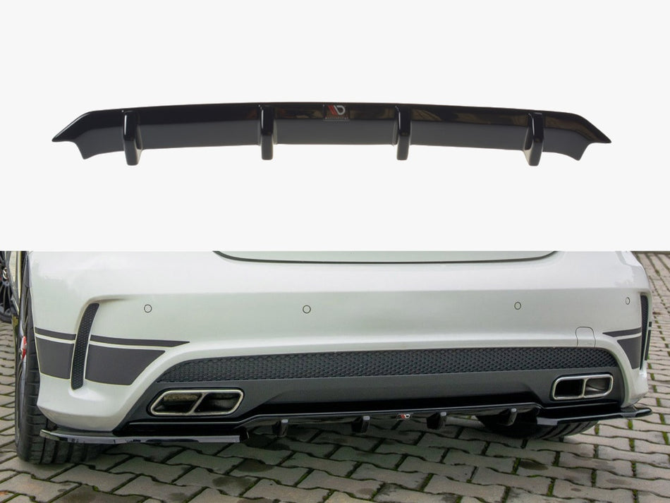 Maxton Rear Valance Mercedes A45 AMG W176 - Textured