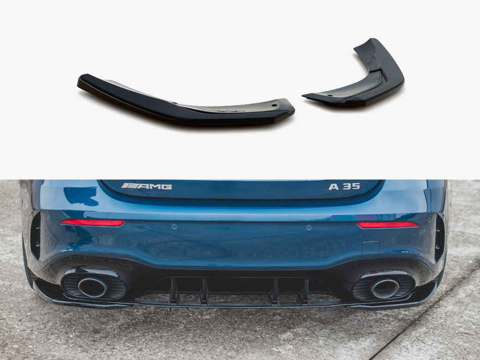 Maxton Rear Side Splitters Mercedes A35 AMG Hatchback W177 - Carbon Look